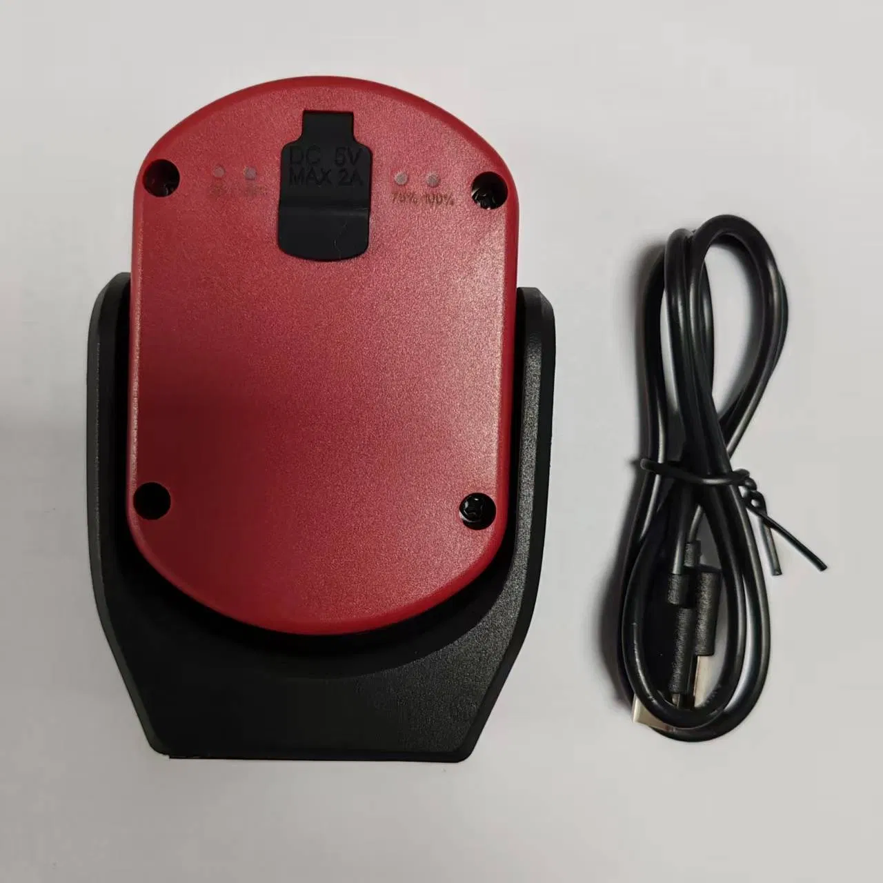 Rechargeable Work Light 360 Rotating IP65 Portable LED Magnetic Pocket Light Red