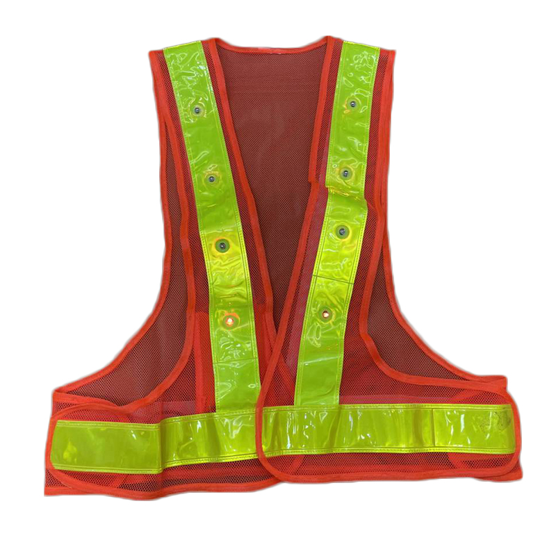 Mesh Fabric LED Flash Road Safety Reflective Vest