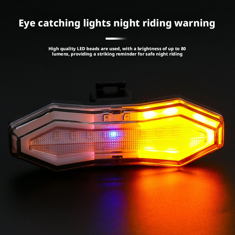 Bike Turn Signals,Bright Bicycle Turn Signals Front Back Ipx5 Waterproof Wireless Remote Control Rear Bike Light USB Rechargeable LED Bike Flashlight for Mounta