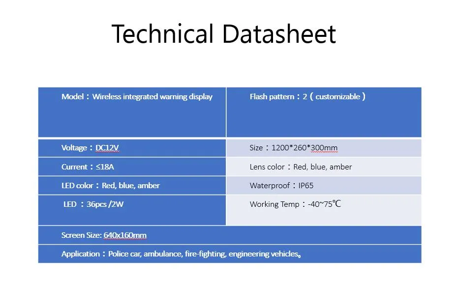High End Warning Light