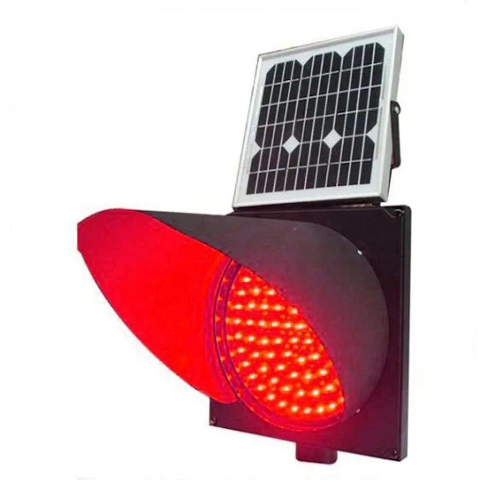 Hot-Selling 12V 300mm Engineering-Grade Portable Yellow Flashing LED Solar-Powered Traffic Control Warning Light