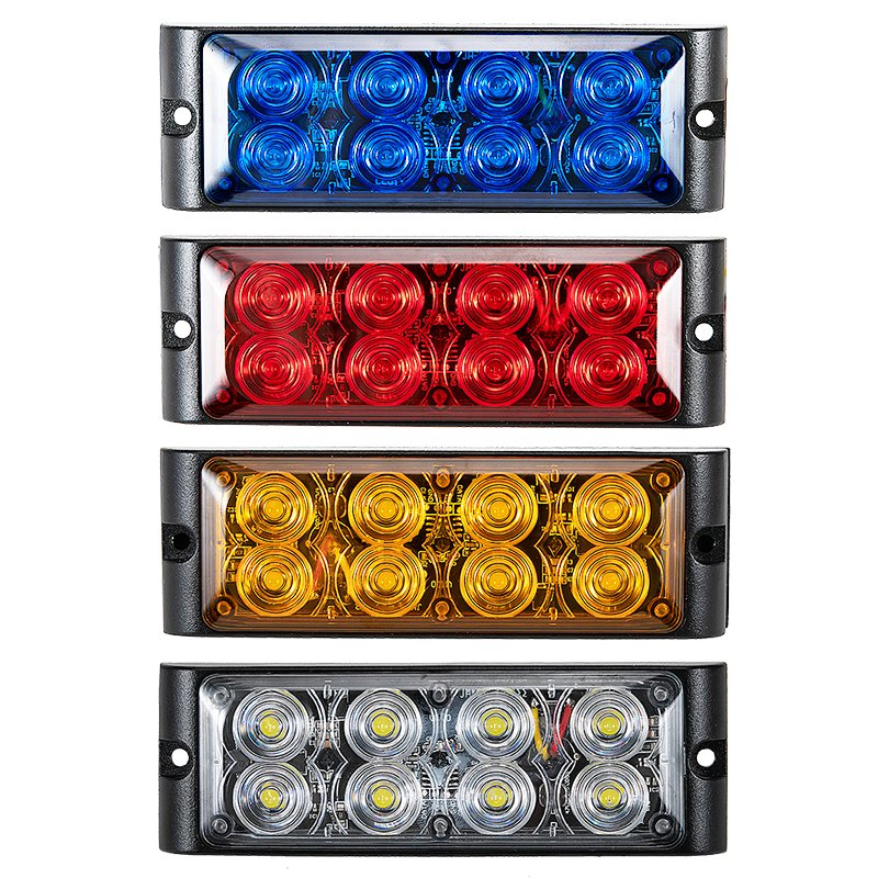 Red Blue Emergency LED Strobe Warning Lights for Emergency Car, Fire Truck Ambulance