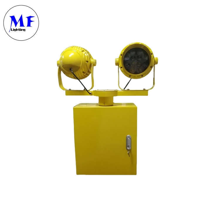 Factory Price IP66 UV Aluminum Stainless Steel 304 Three Heads Heliport Beacon Light Airport Rotating Beacon Light for Helipad Runway Helipad Taxiway