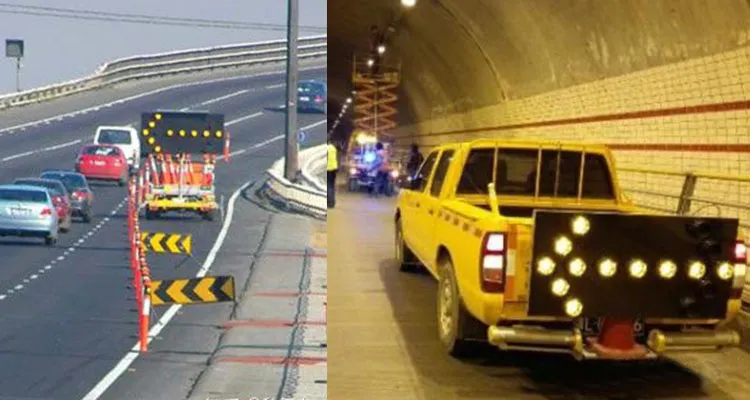 Truck Mounted Flashing Arrow Sign Board Application