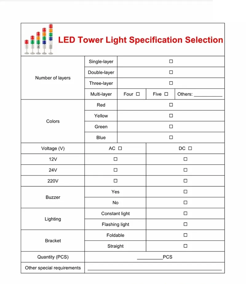 Industrial Multi-Storey Tower Warning Light