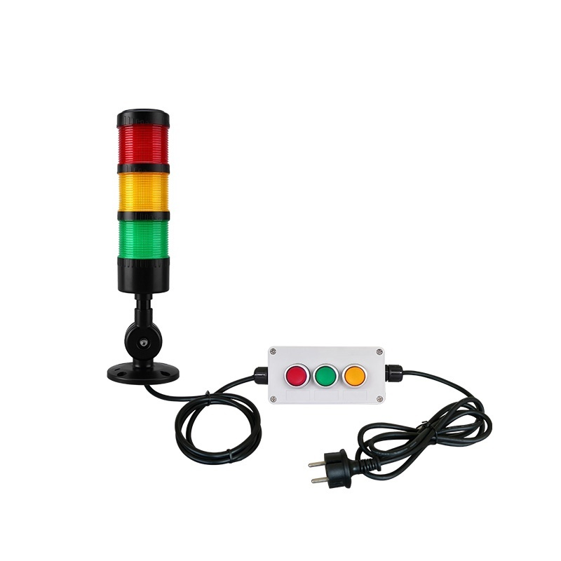 Industrial Multi-Layer Tower Warning Light with Buzzer Three-Color LED Plastic Security Alarm Indicator Signal Stack Light