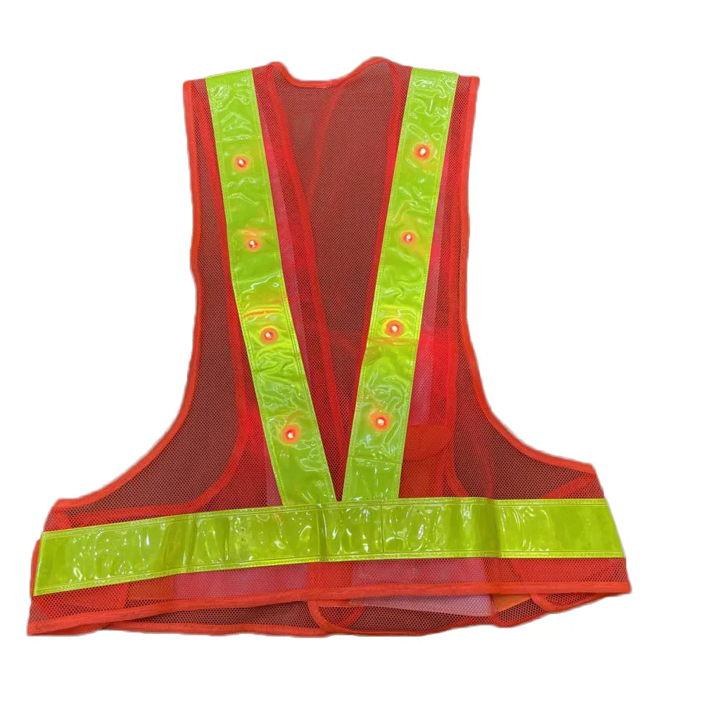 Mesh Fabric LED Flash Road Safety Reflective Vest