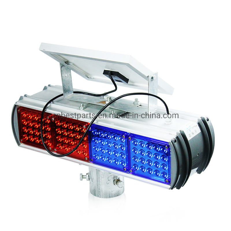 Emergency Hazard Strobe Light High Intensity Safety Warning LED Solar Strobe Warning Light Waterproof Construction Road Site