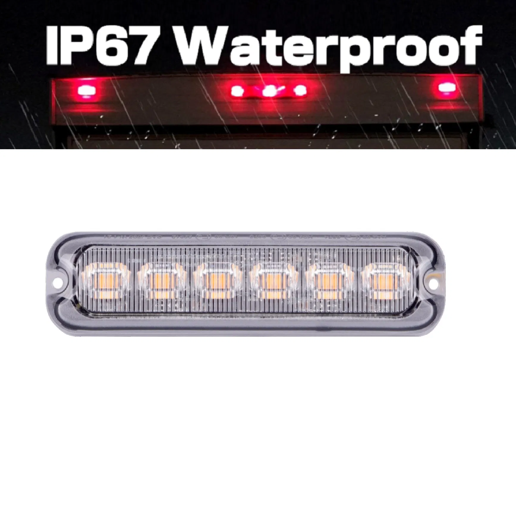 Ambulance LED Strobe Light Emergency Warning Lamp Pickup Truck Amber Grille Beacon Flashing Safety Lights for ATV Trailer