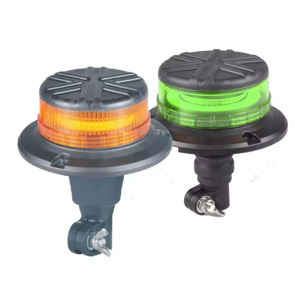 Flexible Pole Mount Black Top Lift Truck Tractor Amber Strobe Rotating Light Vehicle LED Warning Beacon