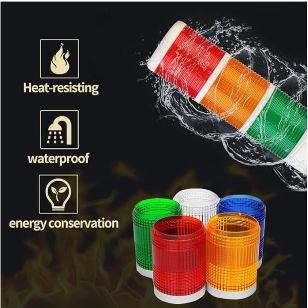 5 Colors Flash LED Light with Buzzer Alarm LED Industrial Warning Signal Tower Light