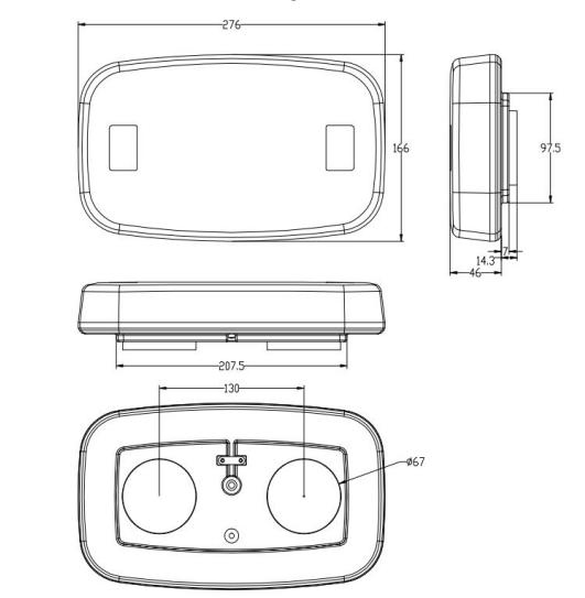 LED Emergency Beacon Signal Traffic Safety Lights Rotating Strobe 10-30V Warning Magnetic Mount Car Roof for Cars Truck Tractor