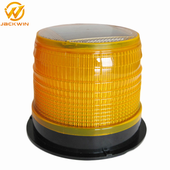 Solar Powered Amber Flashing Warning Lights with Magnetic / Screw Mounting Method