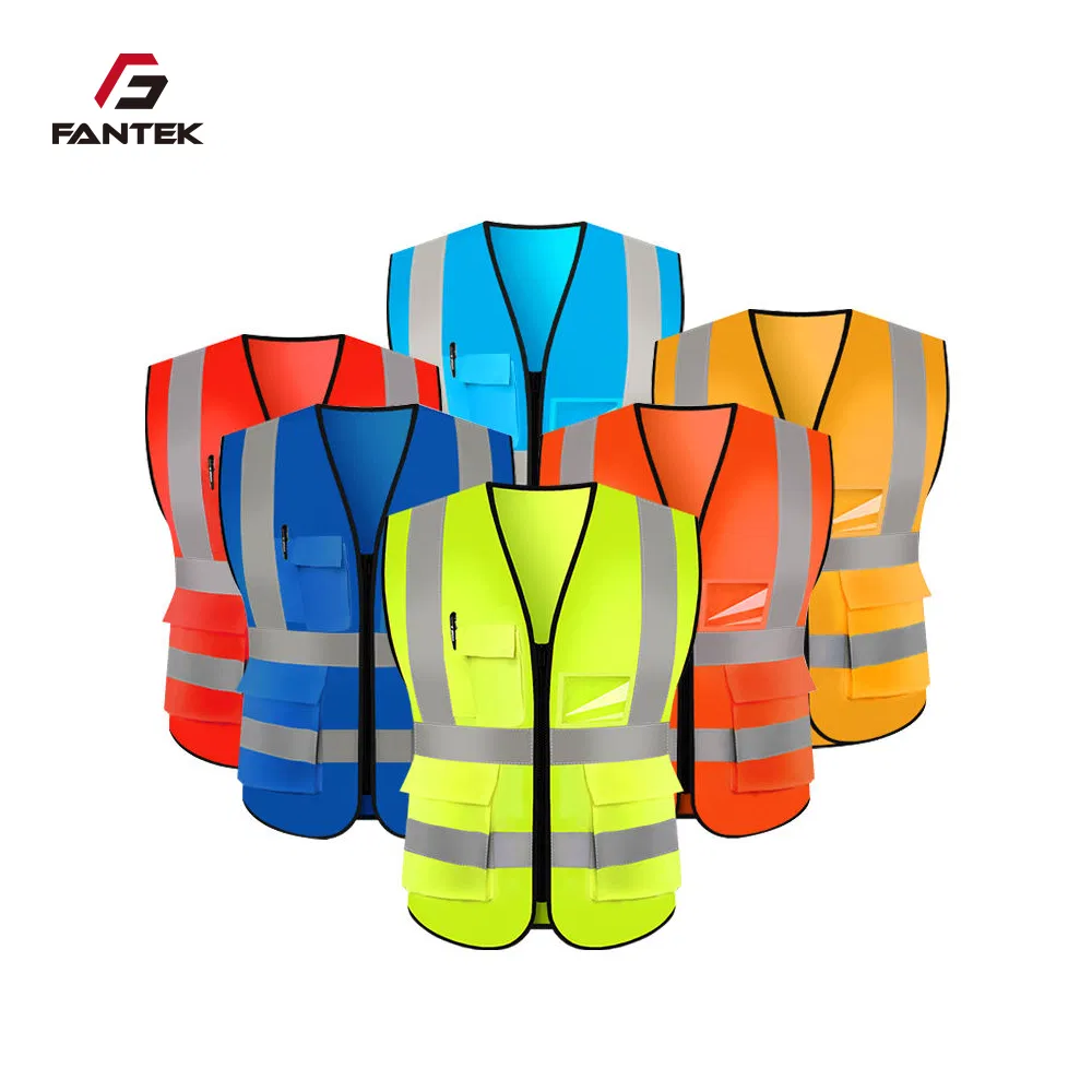 Factory Price Multi Pocket Road Reflective Work Vest Safety Vest