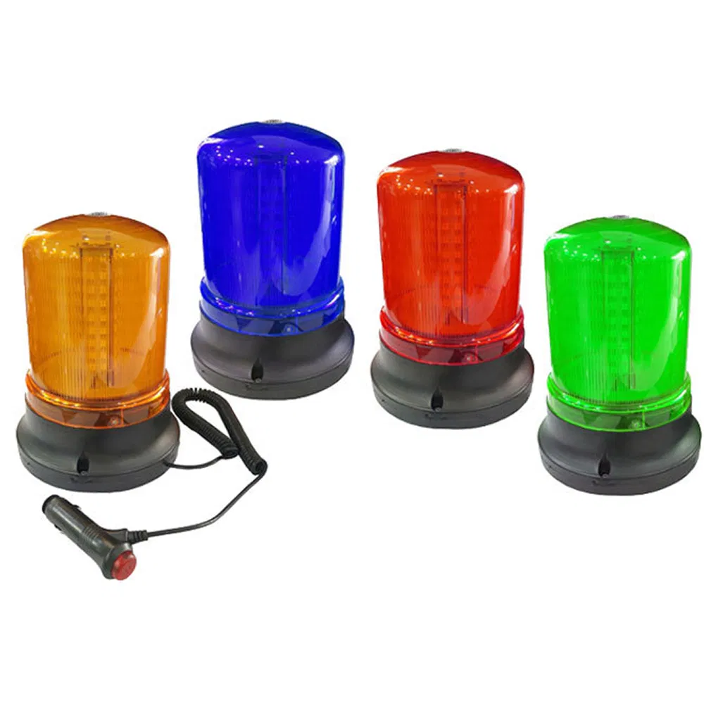 Truck Trailer Flashing Warning Strobe Beacon Light 90LED Yellow Emergency Vehicle Light Car-Styling Magnetic and Screw Mount DC 9V-30V