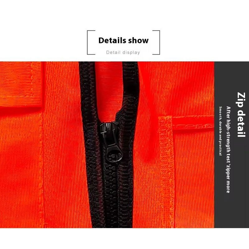 High Quality Hi Vis Reflector Fluorescent Jacket Reflective Safety Vest with Pockets Traffic Cycling Reflective Security Vest