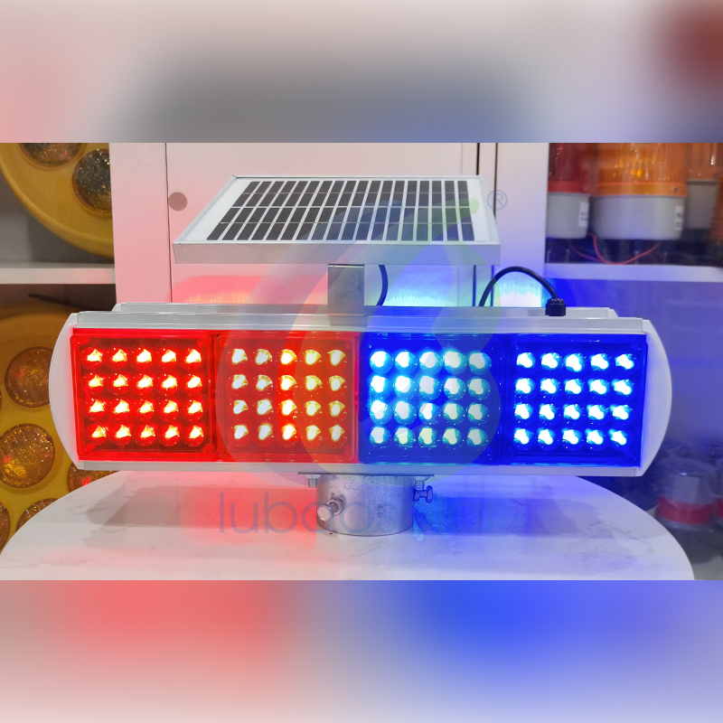High Efficiency Construction Site Signal Lamp Solar Powered Safety Warning Strobe Light