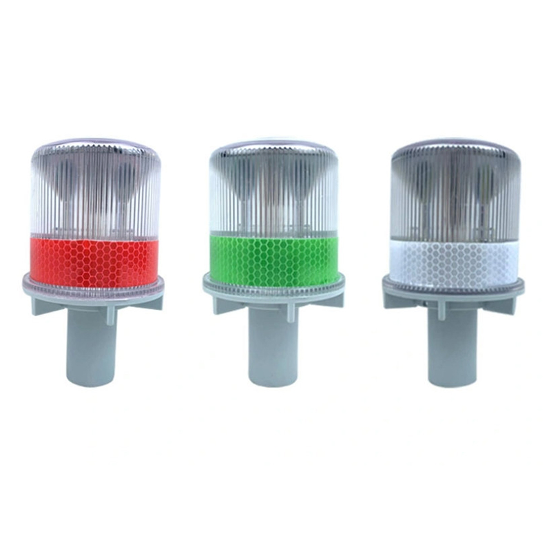 Solar LED Beacon Light IP65 Integrated Blinking Amber LED Strobe Flash Alarming Security Solar Energy Warning Light