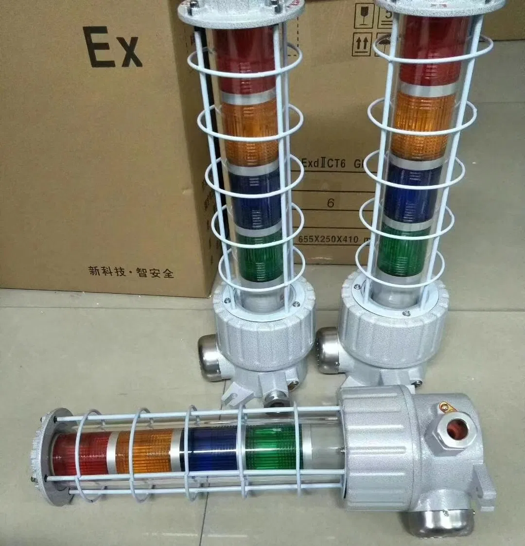 120dB Explosion-Proof LED Sound and Light Alarm Multi-Layer Three-Color Fault Warning Light