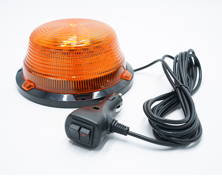 12-50V Forklift Emergency Flash Warning Light Magnetic Mount Amber Safety Strobe Beacon Light 90LED Waterproof for Truck Tractor