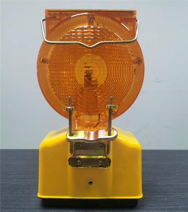 Solar Powered Amber ABS Material Construction Site Roadworks Traffic Safety Warning Blinker Lamp Light
