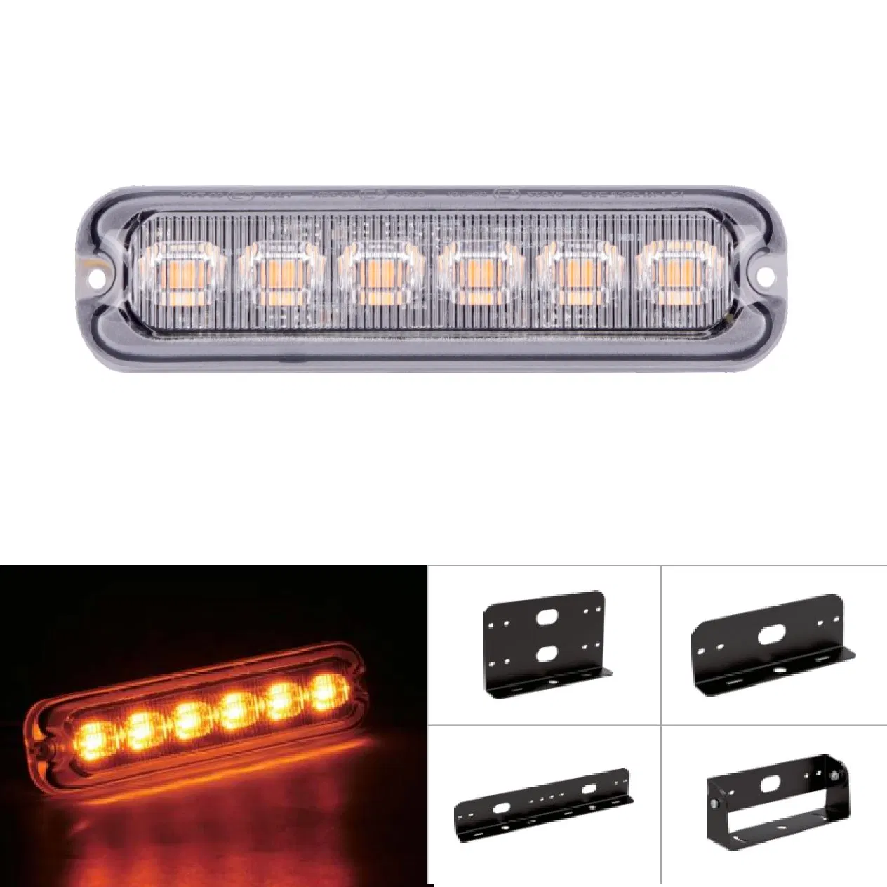 Ambulance LED Strobe Light Emergency Warning Lamp Pickup Truck Amber Grille Beacon Flashing Safety Lights for ATV Trailer