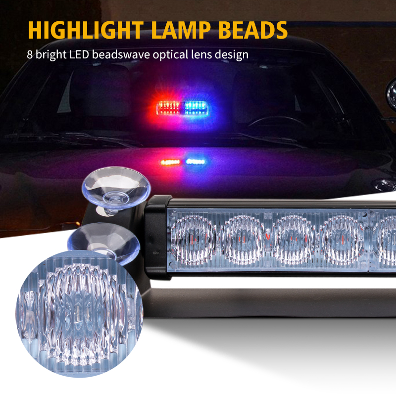 12V/24V Truck Vehicle LED Strobe Light Strip New Condition Emergency Signal Flashing Car Side Marker Warning Light