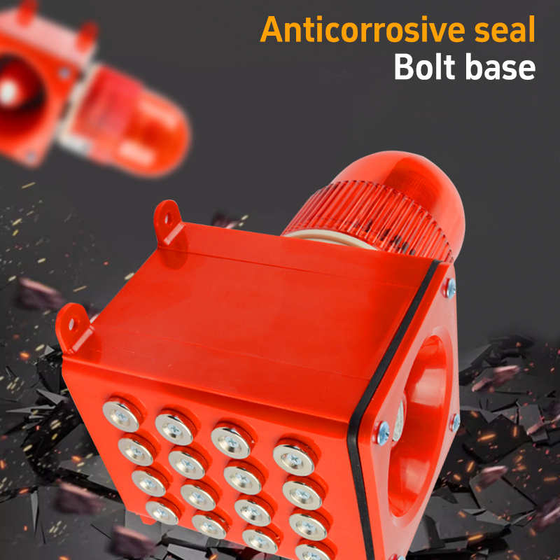 Industrial Sound and Light Alarm Magnetic Suction