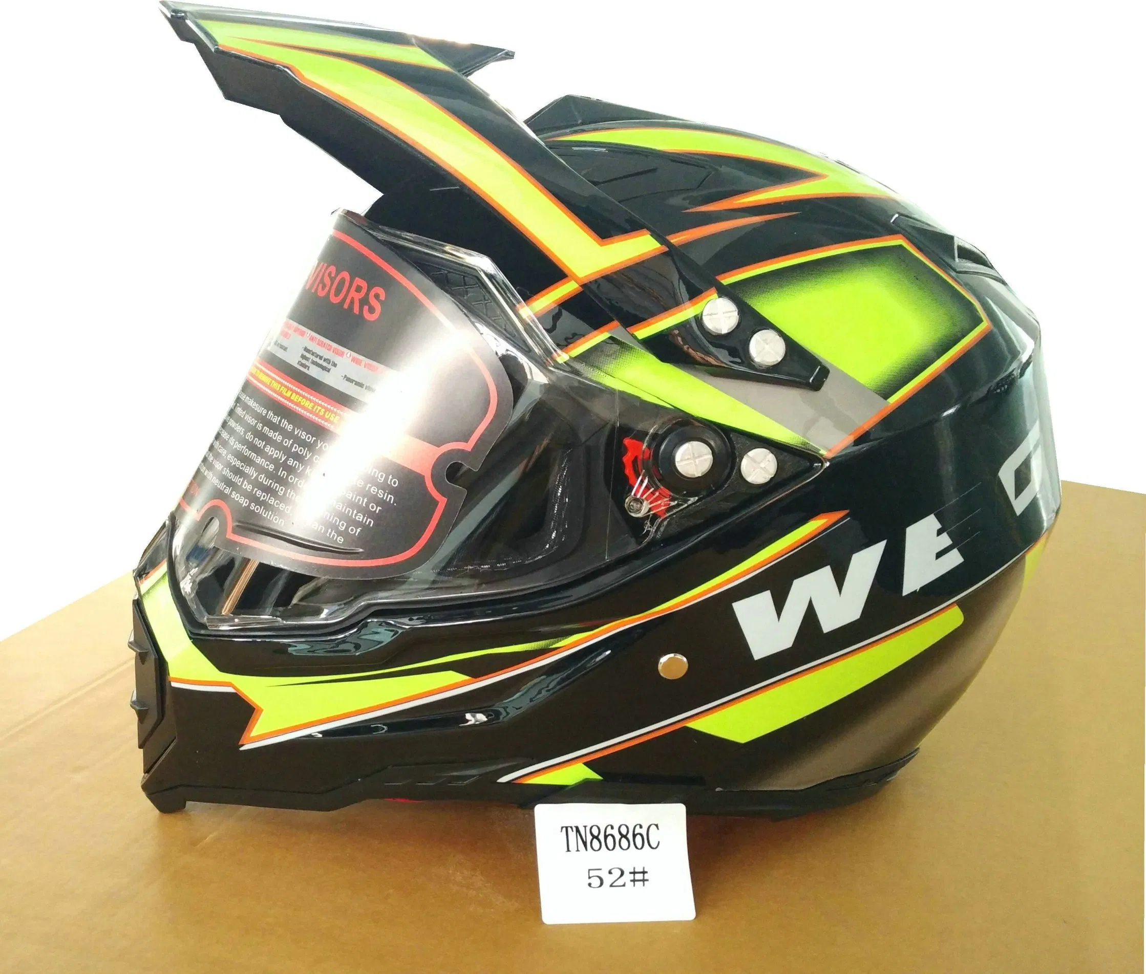 Motocross Road-Cross Helmet with Full Face Shield Visor, Casco Moto, Safety Helmet