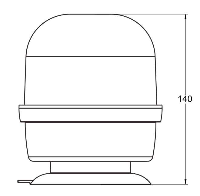 Magnetic Pole Mounting Warning Light Signal Light LED Rotating Beacon