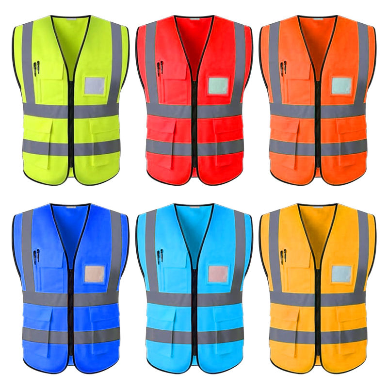 DICDE Custom Production Experience Traffic Work Hi Vis Custom Logo Construction Reflective Safety Vest