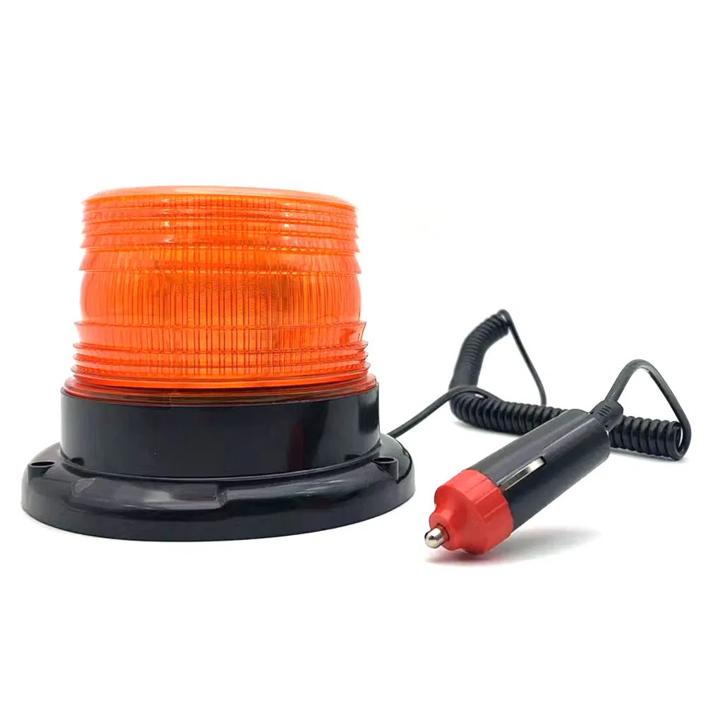 Amber Blue Red LED Car Vehicle Strobe Warning Light Flashing Beacon Magnetic Mounted LED Emergency Lighting Lamp 12/24V