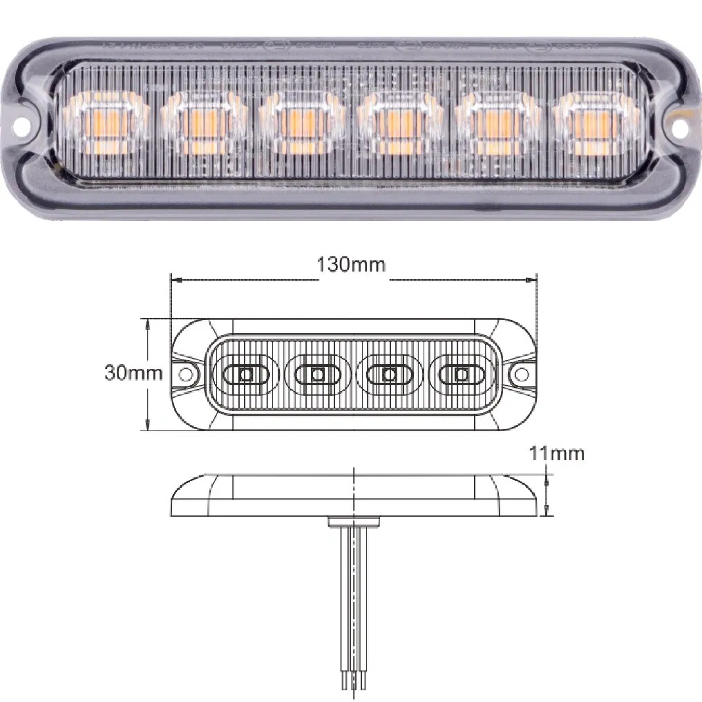 Ambulance LED Strobe Light Emergency Warning Lamp Pickup Truck Amber Grille Beacon Flashing Safety Lights for ATV Trailer
