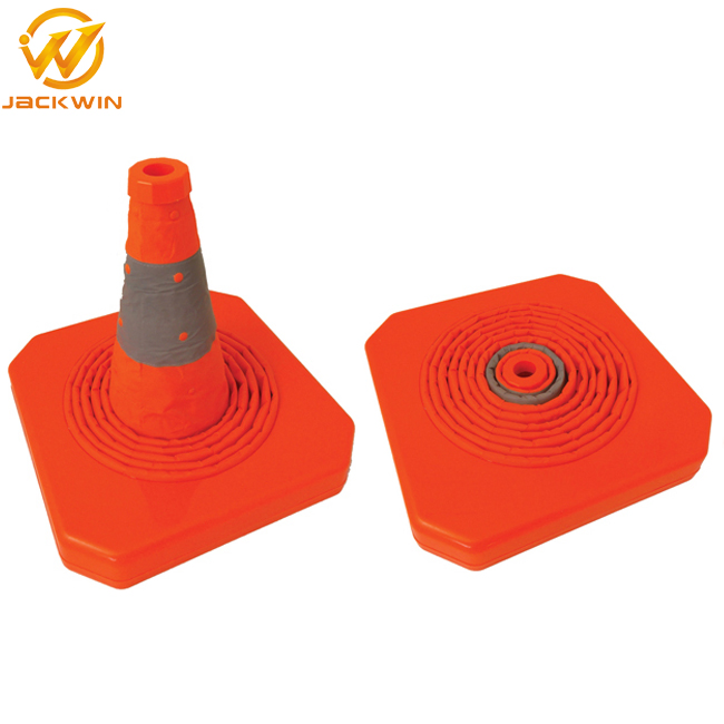 Collapsible Safety Folding Traffic Cone with LED Light