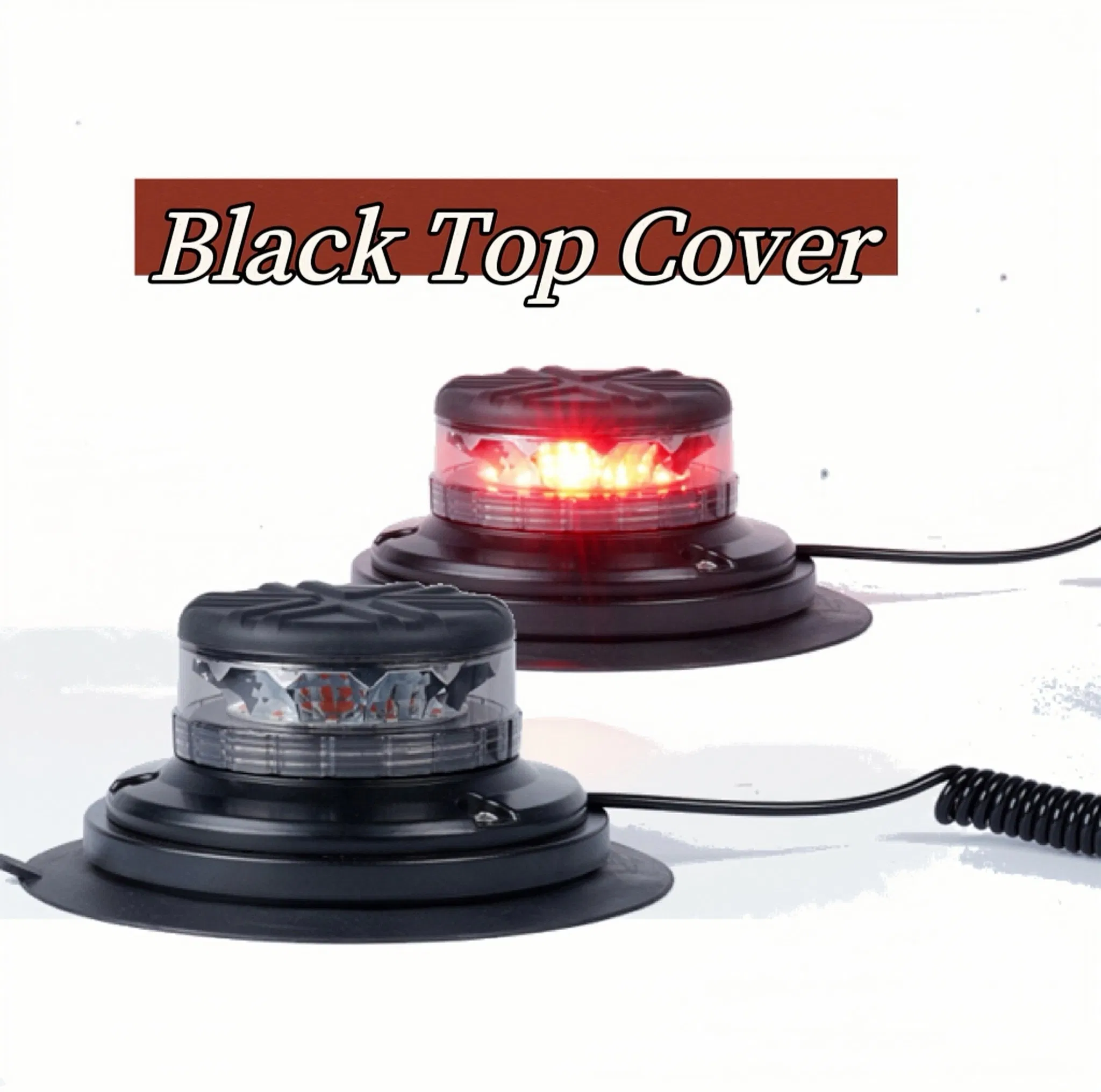 Large Suction Cup Strong Magnetic Base Red 10 Functions Emergency LED Beacon Light