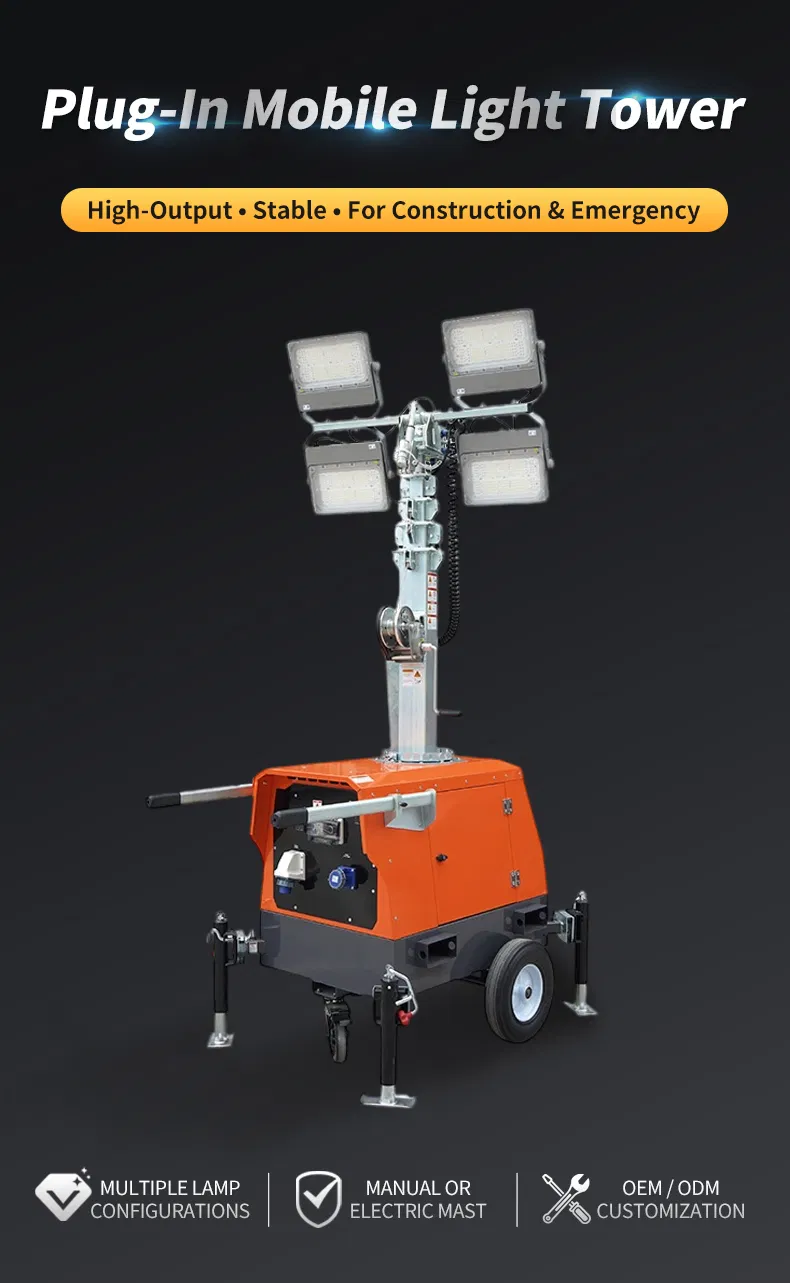 Mobile Light Tower Side View