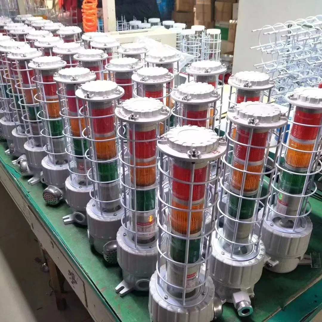 Industrial 24VDC Alarm Signal Tower Light with Buzzer Warning Flashing Strobe Light