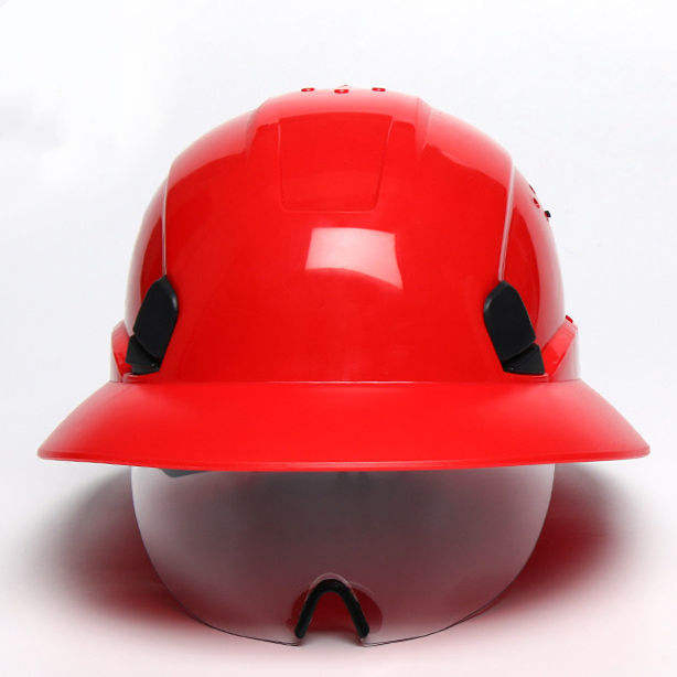 HDPE Enhanced Transport Work Safety Helmet Hard Hat with Face Shield Visor and Earmuffs Optimal Protection Helmet