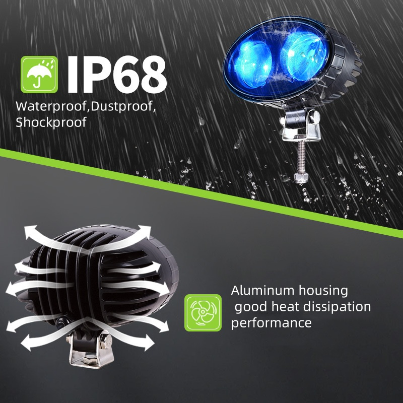 Front or Back Mounted Approach Lights Aluminum Die-Casting Forklift Safety Waring Light