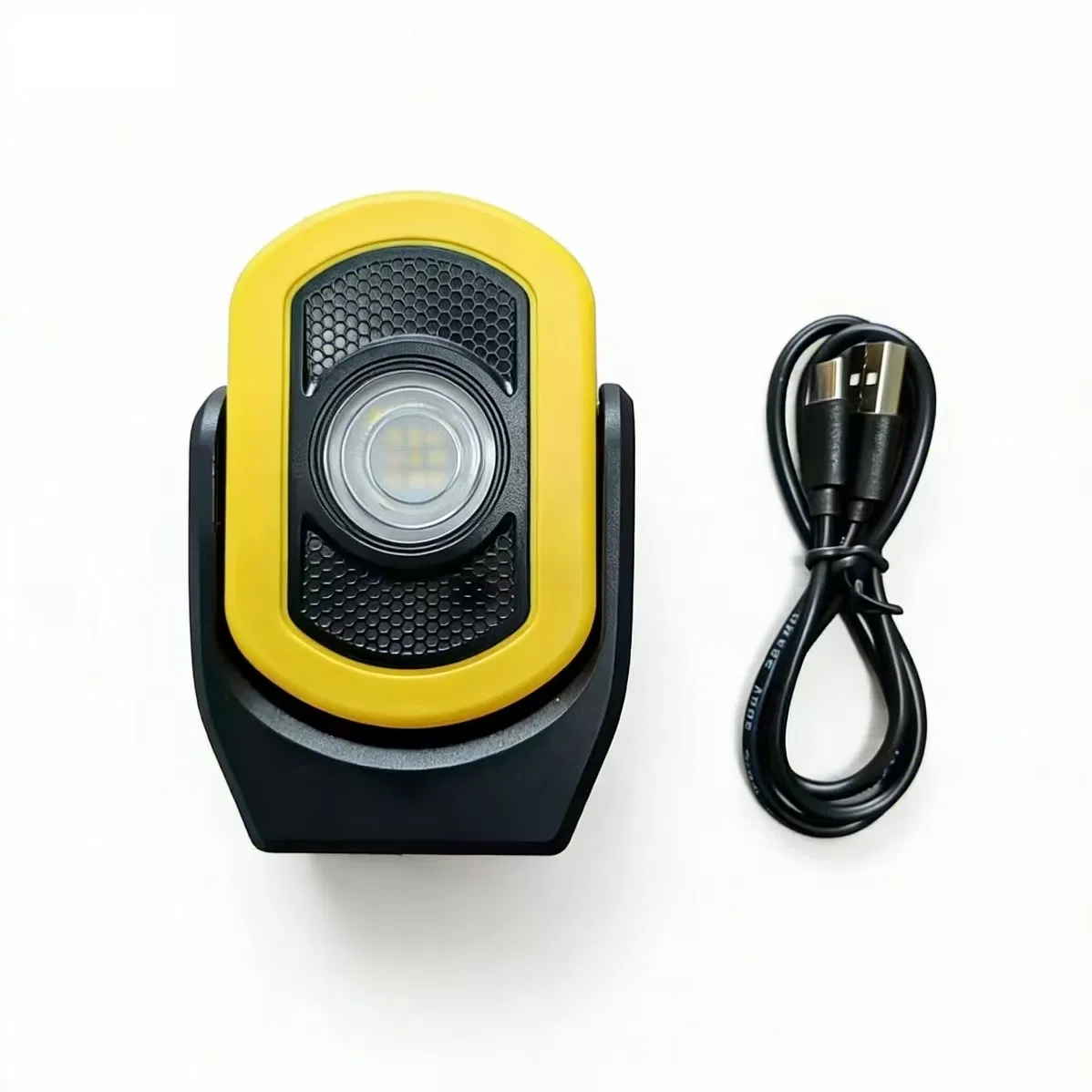 Yellow Portable LED Work Light Rechargeable Magnetic Waterproof for Mechanics Car Repair