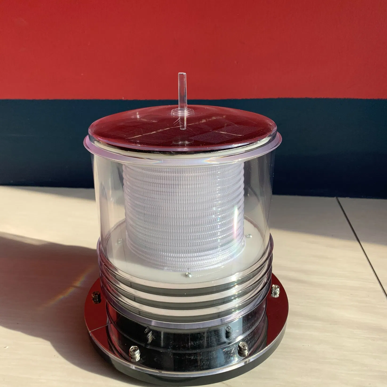 Solar Powered LED Warning Light Aviation Obstruction Boat Marine Navigation Lights