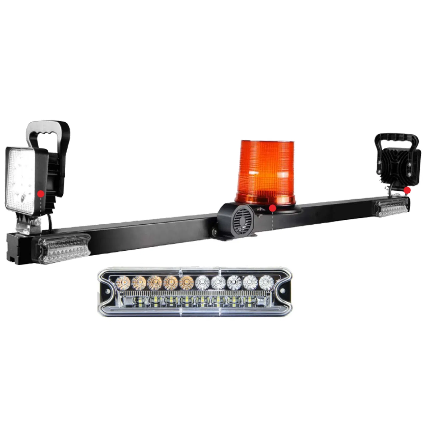 1.2m Car Roof Top Mining LED Warning Lightbar with Beacon Light Work Lamp