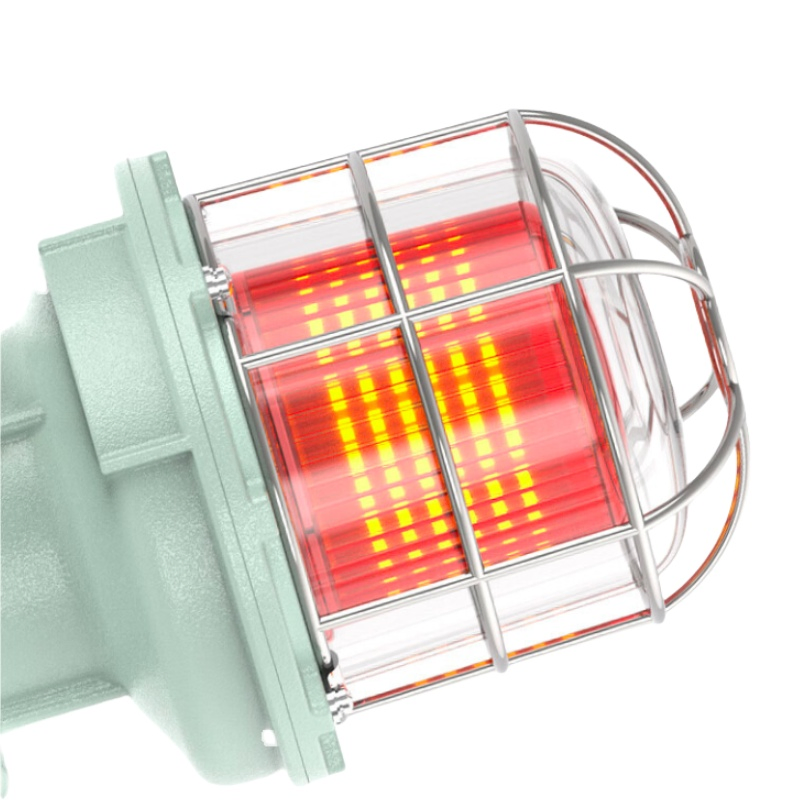 ATEX Outdoor Explosion Proof Warning Light Red White Revolving Blinker Lighting Safety Alarm Beacon
