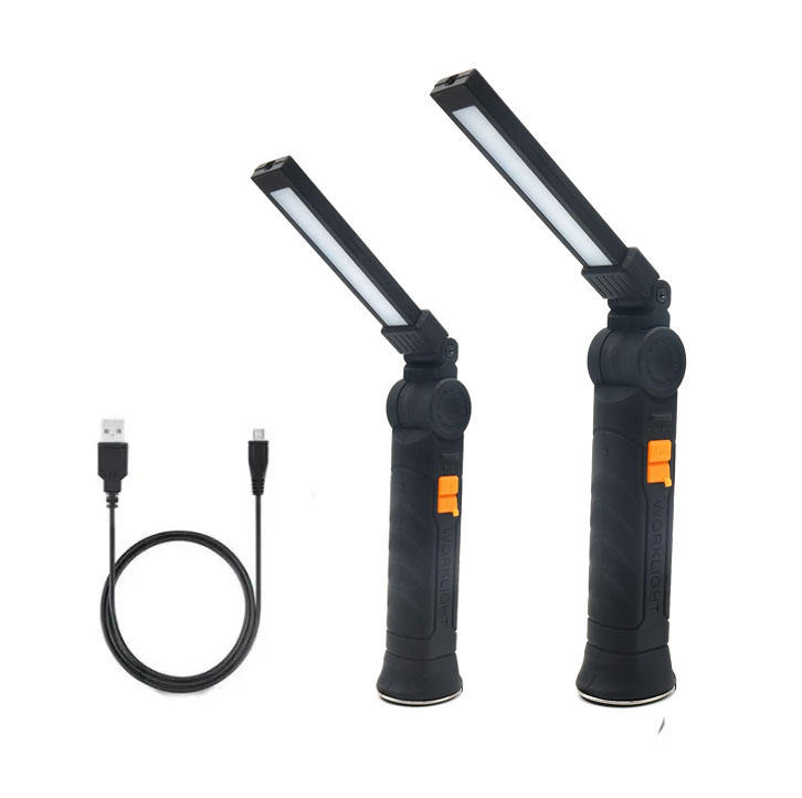New Design Outdoor Portable Working Light Hanging Hook USB Rechargeable LED Flexible Magnetic Folding COB Work Light