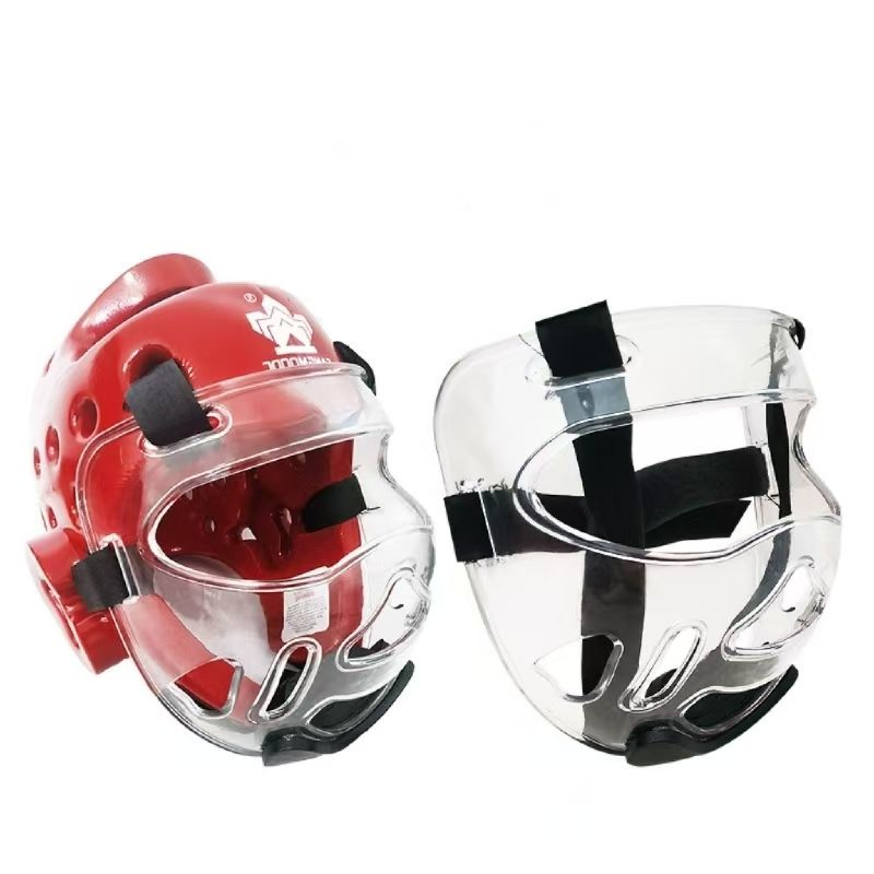 Kids Headgear with Face Shield Taekwondo Safety Training Helmet