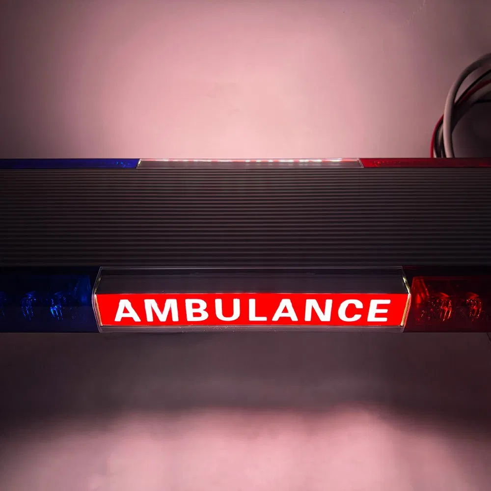 Red Blue LED Warning Flashing Lightbar with Luminous Sign for Vehicle Roof 517LC-Lt