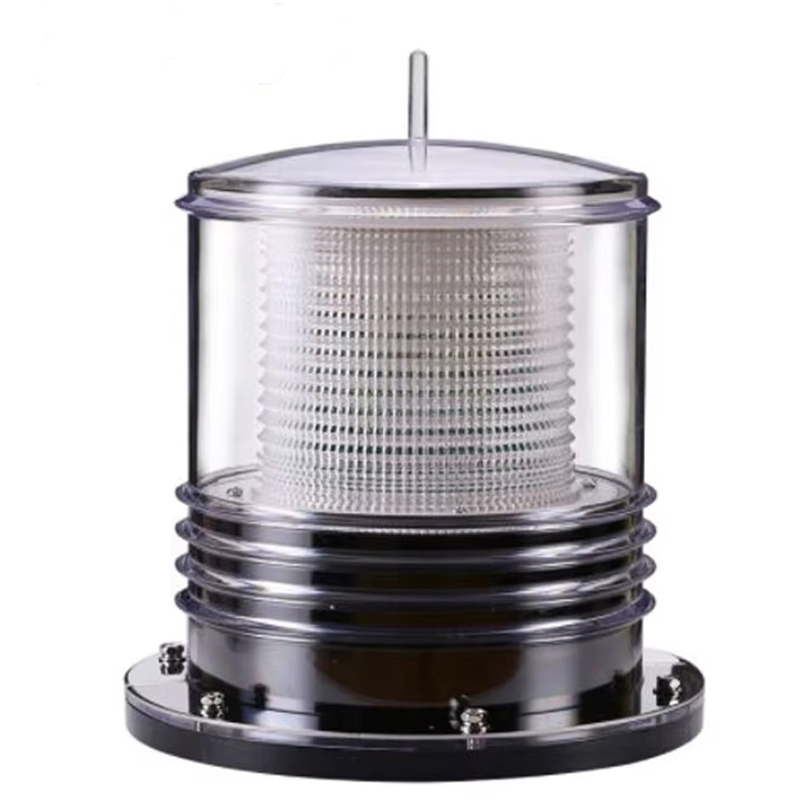Solar Marine and Aviation LED Light PC Material and ABS Base Safety Warning Light with Bird-Avoiding Needle Spike