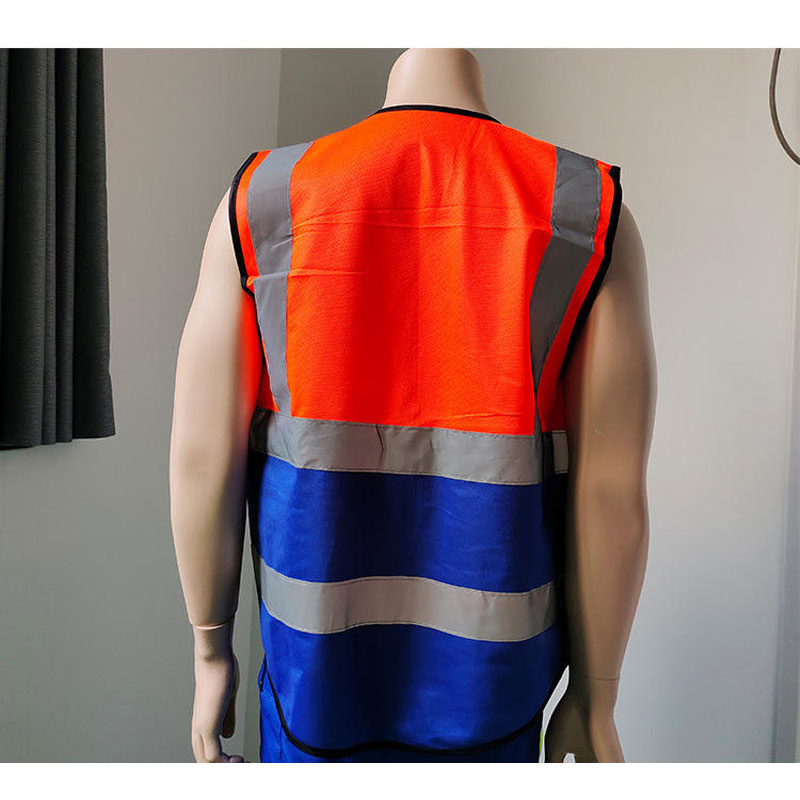 High Quality Hi Vis Reflector Fluorescent Jacket Reflective Safety Vest with Pockets Traffic Cycling Reflective Security Vest