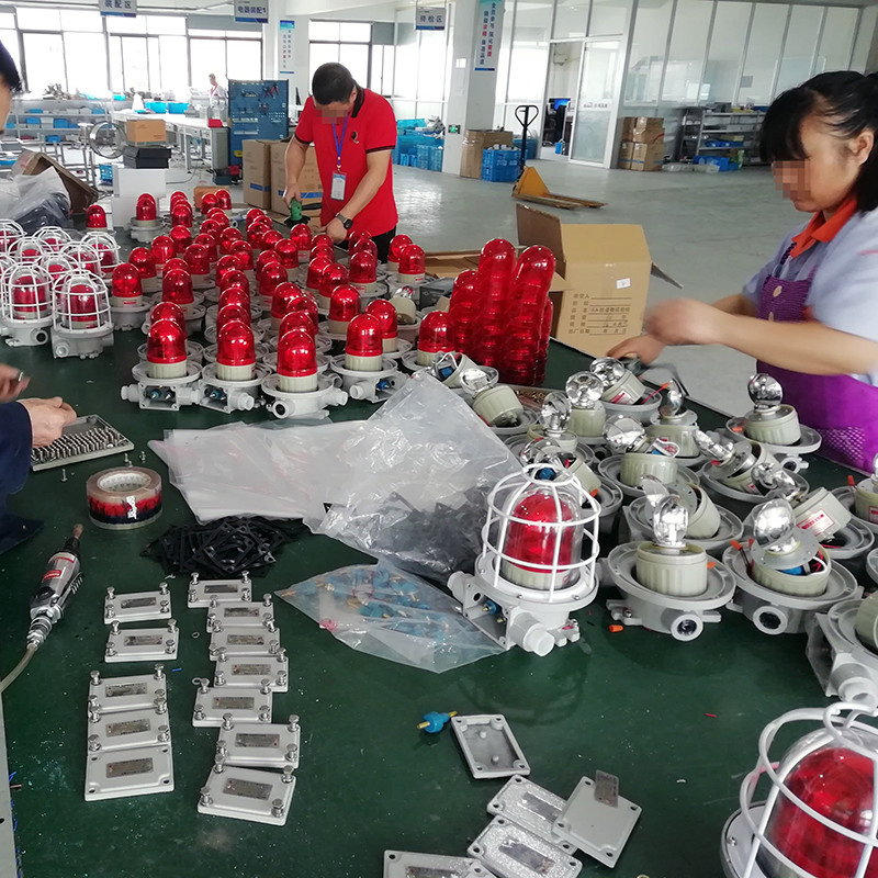 12V Three-Color Industrial Explosion-Proof Light LED Sound and Light Alarm Industrial LED Rotating Waterproof Warning Light