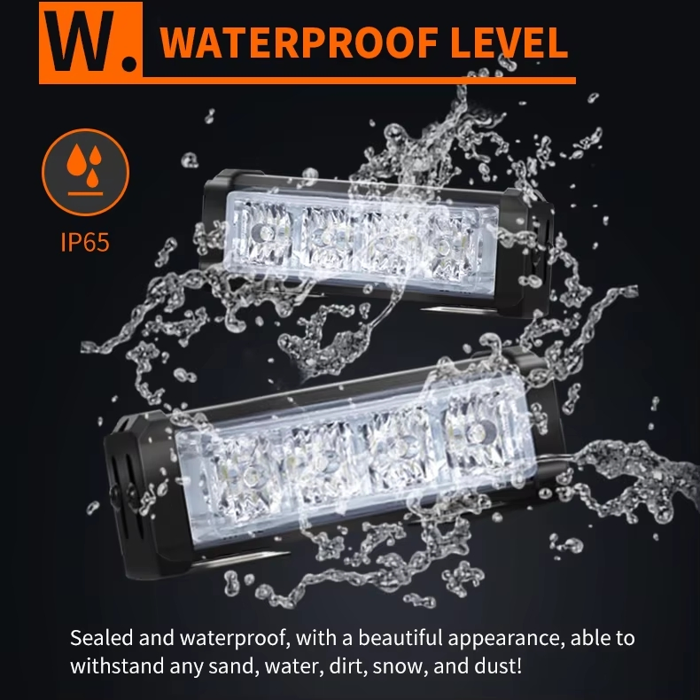 Car Windshield Flashing Warning Light 8 LED Emergency Strobe Light Bar